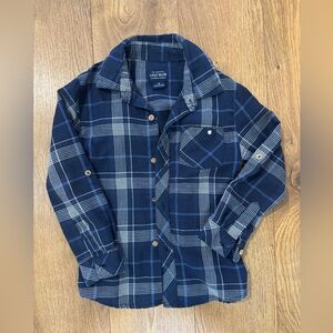 Lucky brand blue plaid 4T button down shirt.